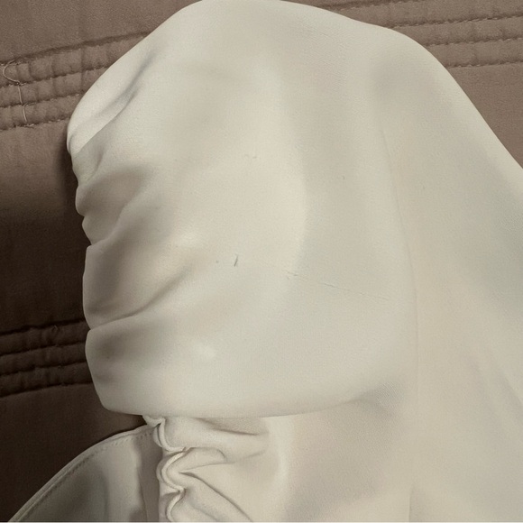 Wilfred Ivory Puff Sleeve Blouse Corset Cropped Peasant - Picture 7 of 7